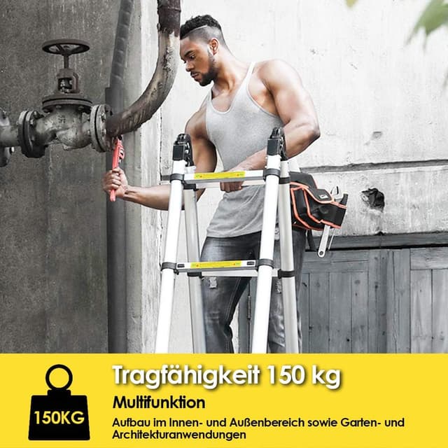 Thumbnail 5 de Ikodm Scala telescopica pieghevole in alluminio 5 m