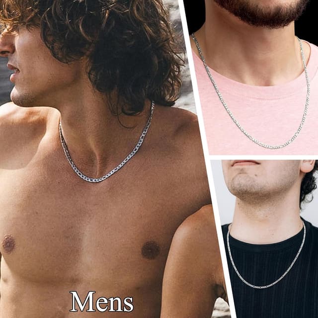 Detalle 2 de MOROTOLE Sterling Silber Figaro Kette 5 mm