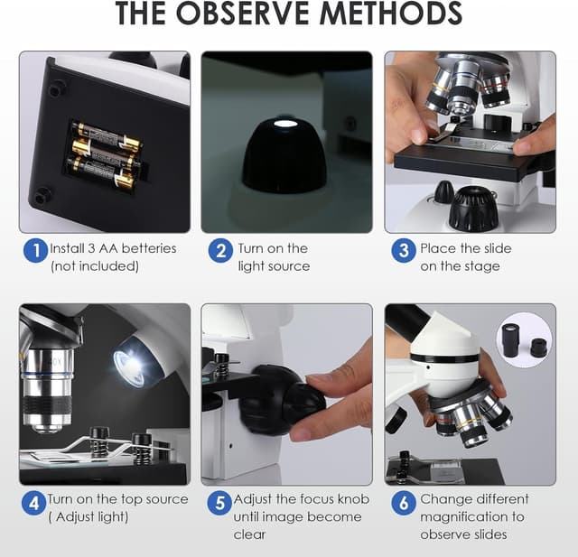 Thumbnail 3 de Cowiewie Microscopio Profesional 40x‑1000x