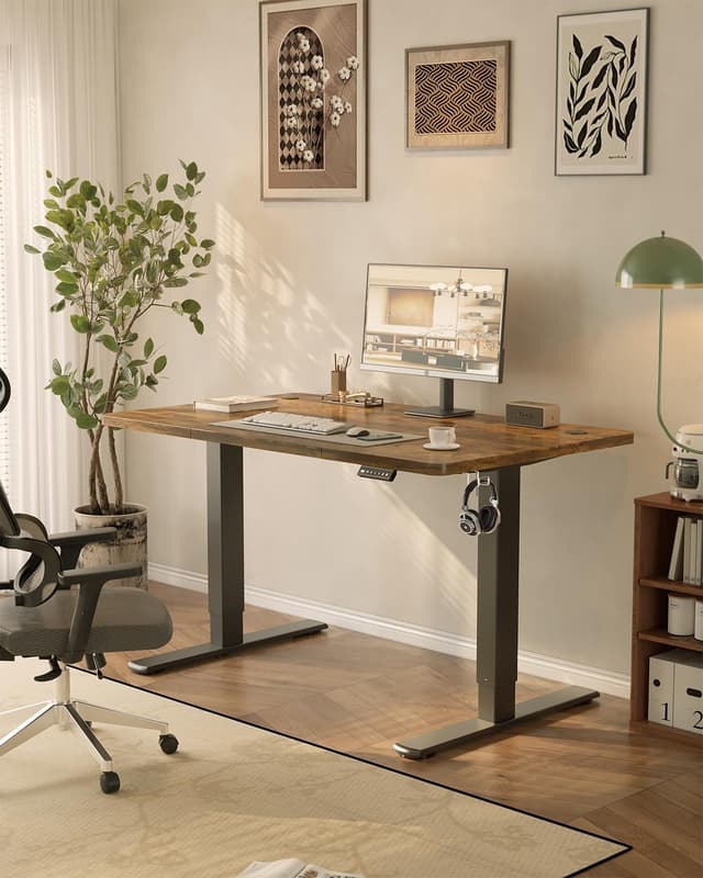 Detalle 2 de JUMMICO 120x60cm Electric Standing Desk 1+2