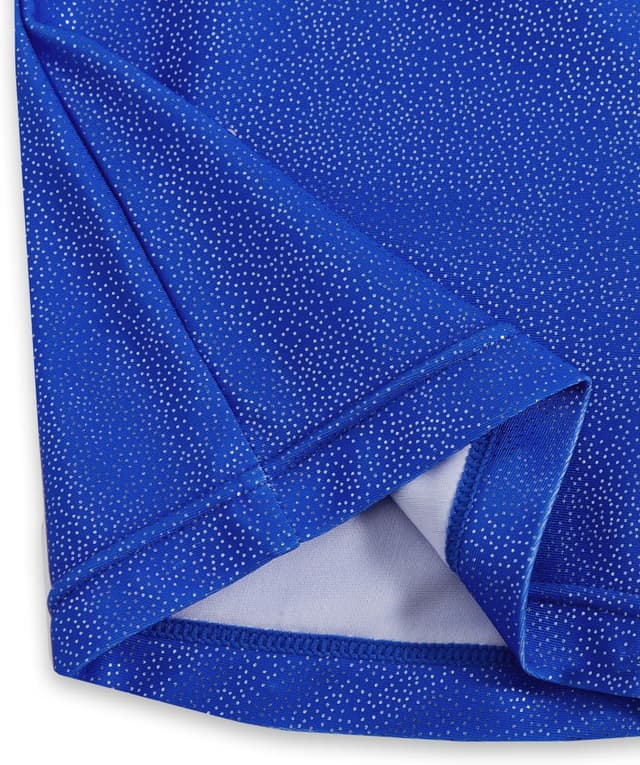 Detalle de JiAmy girls gymnastics leotards with shorts set (long sleeve) for ages 3–12