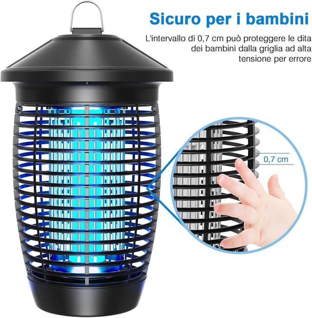 Detalle 2 de PALONE Lampada antizanzare elettrica 20 W con rete UV e copertura fino a 100 m²