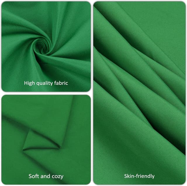 Detalle 2 de pepmily 8-Pack Green Rectangular Tablecloth (60x126 Inch) for 8-Foot Tables