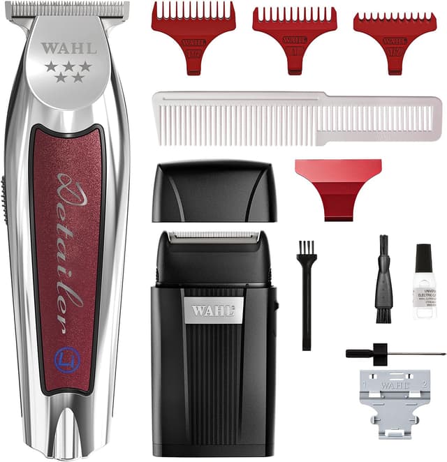Detalle de Wahl Professional Trimmer and Shaver Bundle (Cordless Detailer Barbers Trimmer + Ultra-close shaver)