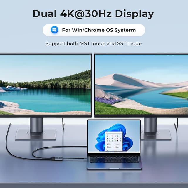 Detalle 2 de USB C to Dual HDMI Adapter 4K@60Hz