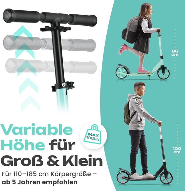 Detalle de Rollkönig Scooter für Kinder ab 5 Jahren