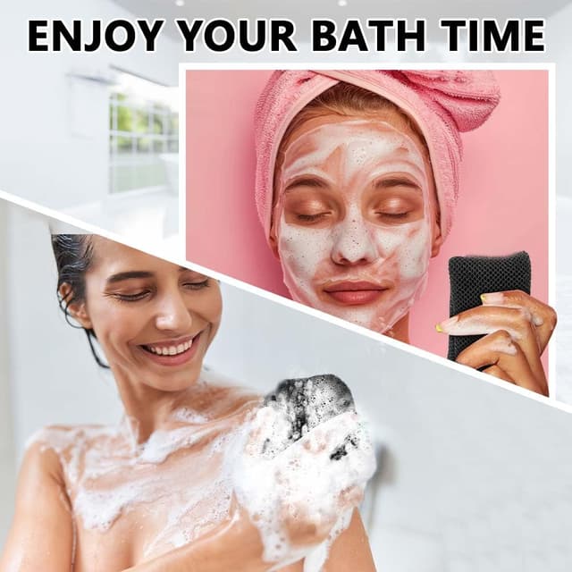 Detalle de Afrikanischer Netz Schwamm Aomig (2er-Set) – Badeschwamm & Rückenschrubber zum Körperpeeling