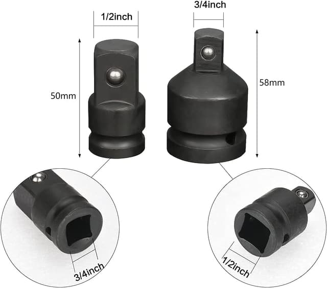 Detalle 1 de Adapter Satz für Drehmomentschlüssel 6-teilig