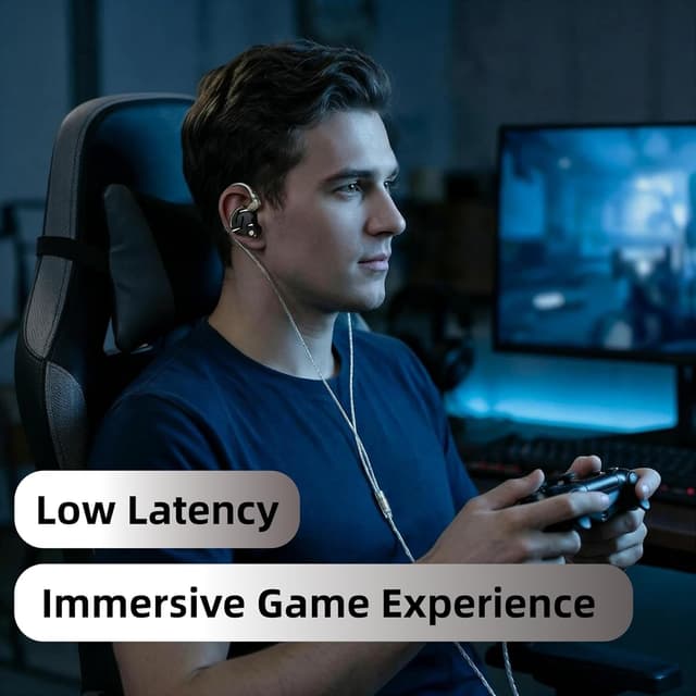 Detalle de KZ ZS12 Pro 2 USB-C Wired In-Ear Monitor Headphones (Black, with Mic)