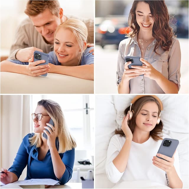 Thumbnail 6 de OIIAEE Liquid Silicone Case for iPhone 13 Pro Max (6.7 inch) – Ultra Slim Shockproof Cover with Microfibre Lining, Lavender Gray