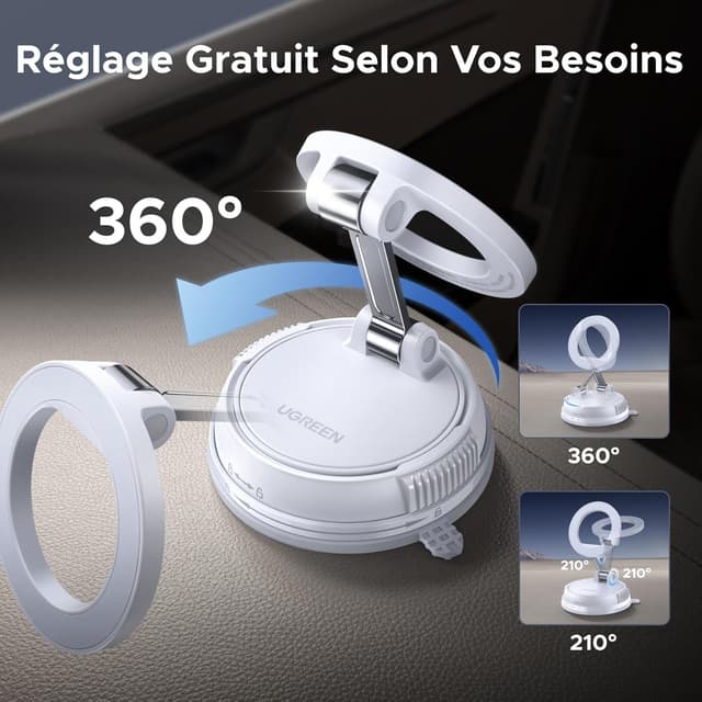 Thumbnail 1 de UGREEN Support Téléphone Voiture MagSafe Aimanté 22N55