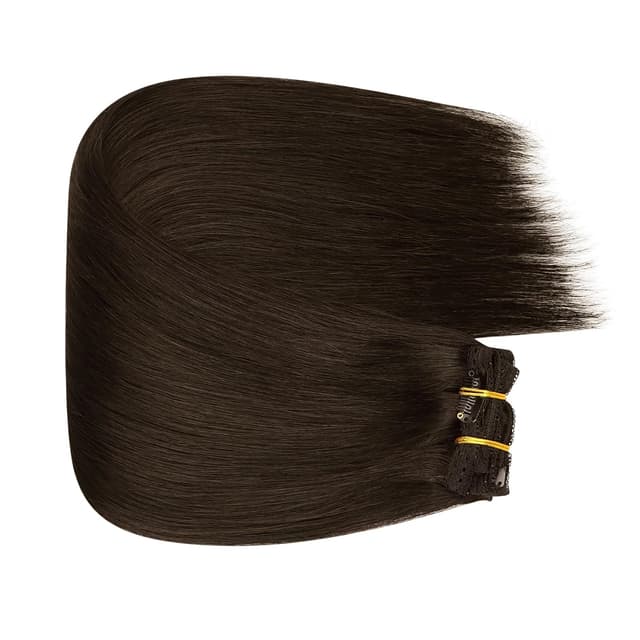 Thumbnail 6 de Fshine Echthaar-Tressen zum Einnähen Dunkelbraun (60 cm), 100 g – für natürliche Haarverlängerungen