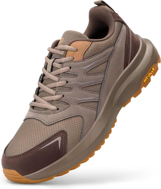 Detalle de FitVille Wanderschuhe Herren Extra Breit – wasserdichte Trekking- und Outdoorschuhe mit rutschfester Sohle