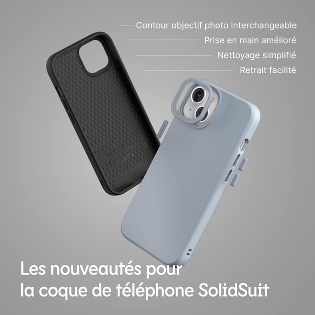 Thumbnail 4 de RhinoShield SolidSuit iPhone 16 Plus Gris Argent