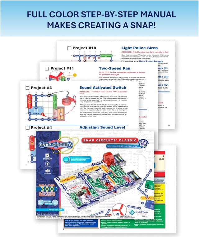 Thumbnail 4 de Snap Circuits Classic SC-300 electronics kit — 300 projects 🧩