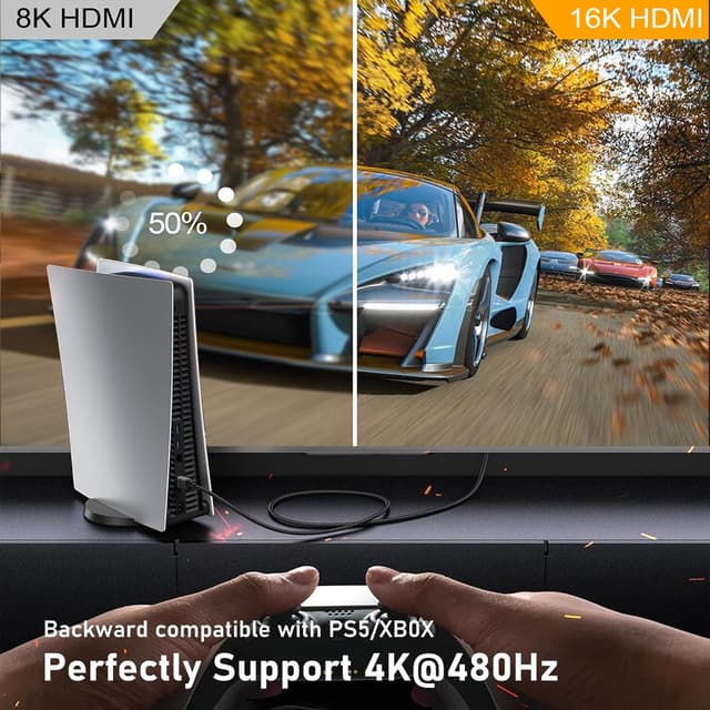 Detalle de ConnBull HDMI 2.2 Cable 96Gbps 2m ⌘ HDMI Cable emoji?