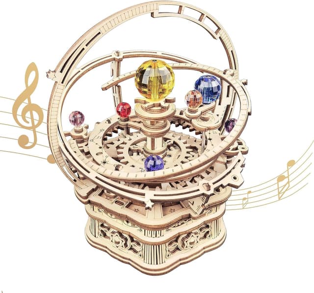 Imagen de Robotime Starry Night puzzle 3D madera caja musical en OfertitasTOP