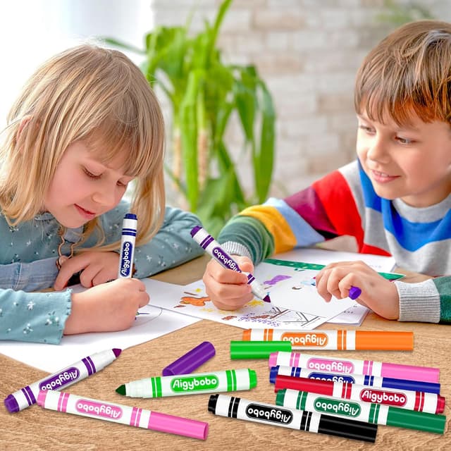 Thumbnail 5 de Aigybobo 200 Count Washable Markers Bulk