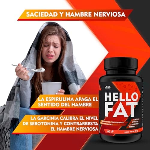 Detalle 2 de HELLO FAT Quemagrasas 60 pastillas