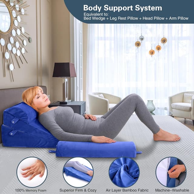 Detalle de Memory foam wedge pillow set