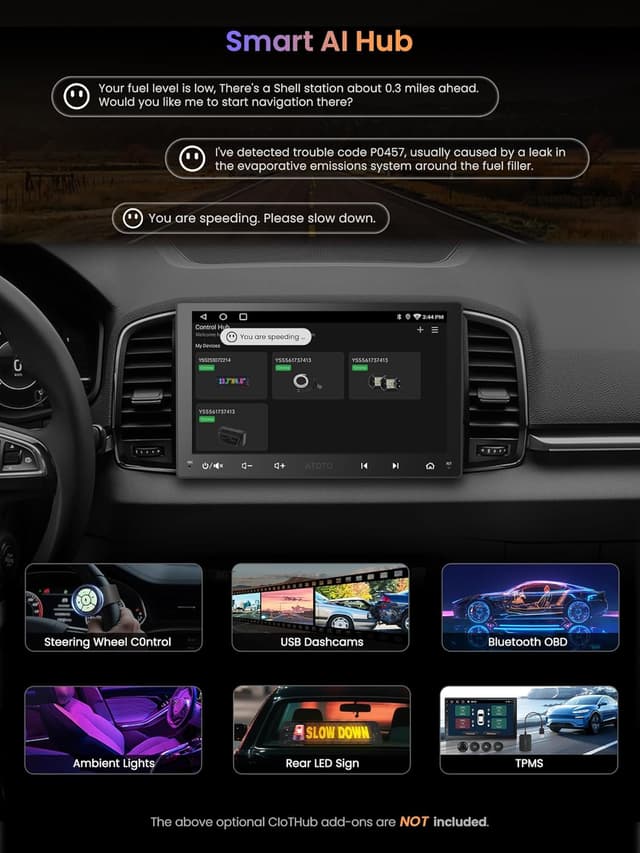 Thumbnail 4 de ATOTOZONE Android Autoradio 2 Din 9 Pouces