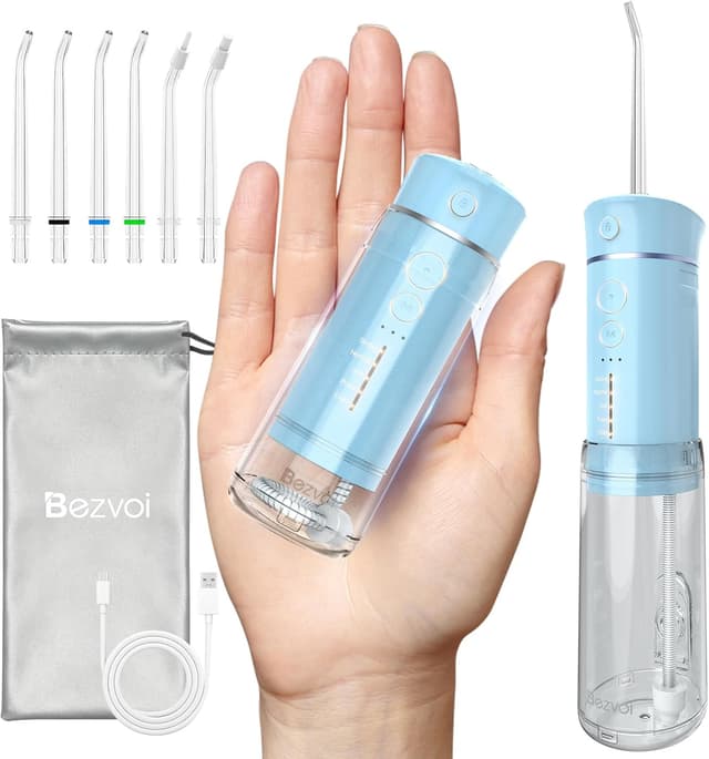 Detalle de Bezvoi Idropulsore Dentale Portatile Senza Fili 180 ml con 5 modalità e IPX7