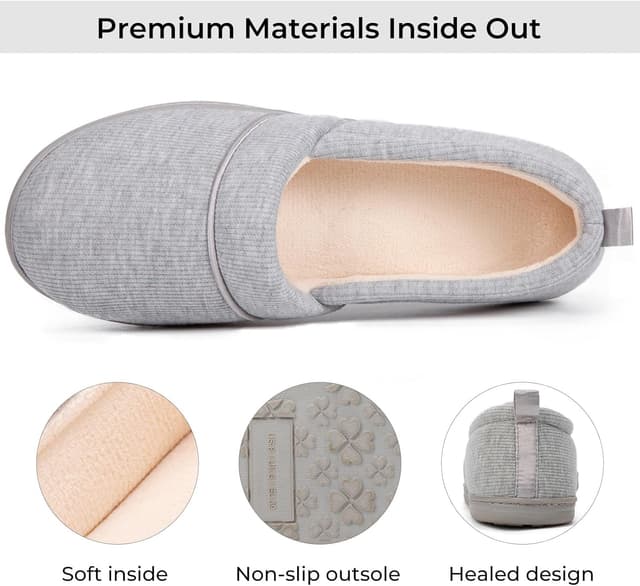 Detalle 2 de EverFoams Women's Memory Foam Slippers 1 Size Up