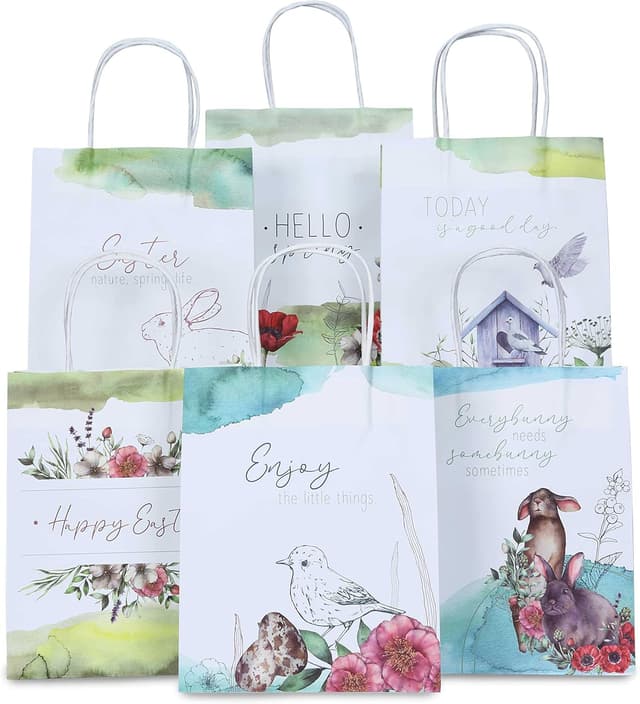 Detalle 2 de Papierdrachen Oster Geschenkbeutel 6 Set