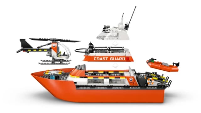 Thumbnail 11 de LEGO City Rettungsboot 60504 mit Hubschrauber