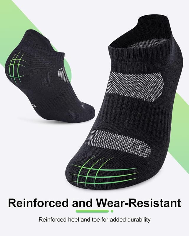 Detalle de Niorasen Calzini Uomo 10 Paia traspiranti (cotone, corti) per lavoro, passeggiate e casual