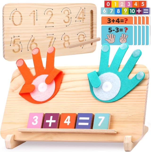 Detalle de Montessori Learning Toys Double‑Sided Number Tracing Board