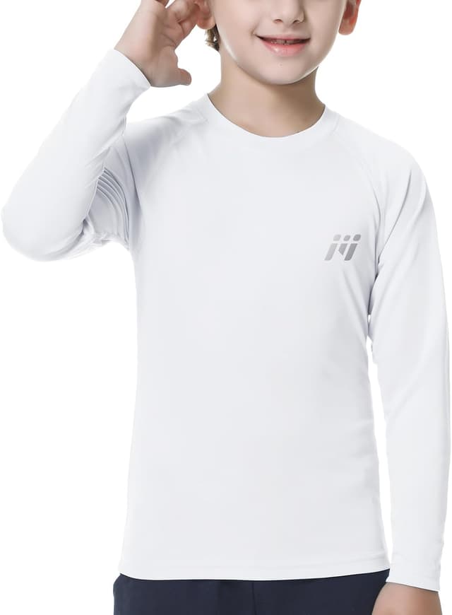 Detalle de MEETWEE Ragazzi rash guard manica lunga con protezione UV UPF50+ per bambini