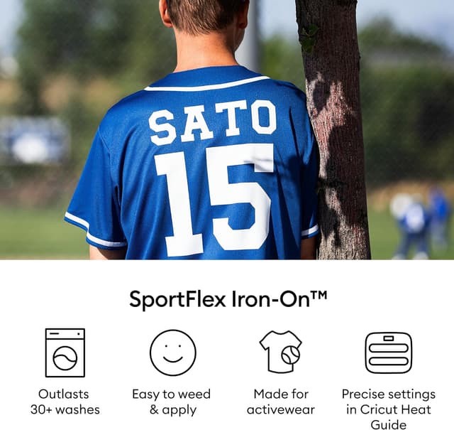 Thumbnail 2 de Cricut SportFlex Iron-On Black 5 ft 🎨