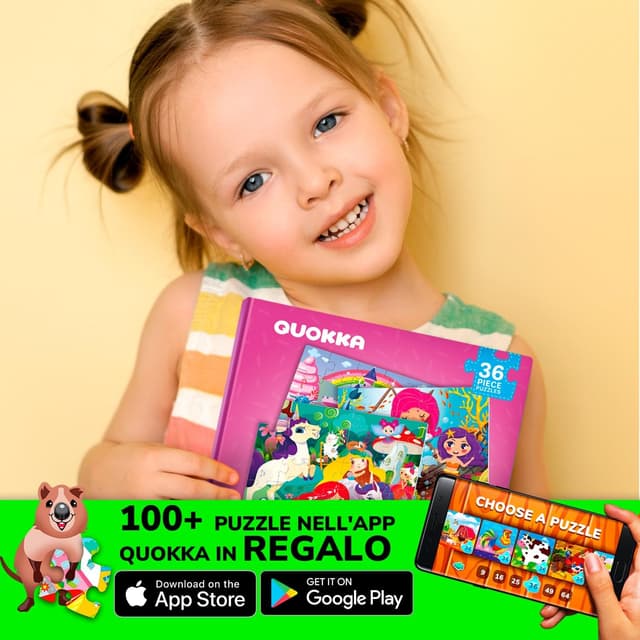 Thumbnail 5 de QUOKKA Puzzle magnetico Principessa Unicorno 36 pezzi 🧩