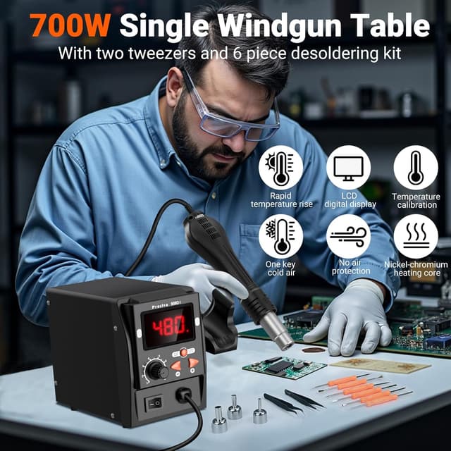 Thumbnail 5 de Preciva 959D-I Stazione dissaldante digitale 700W