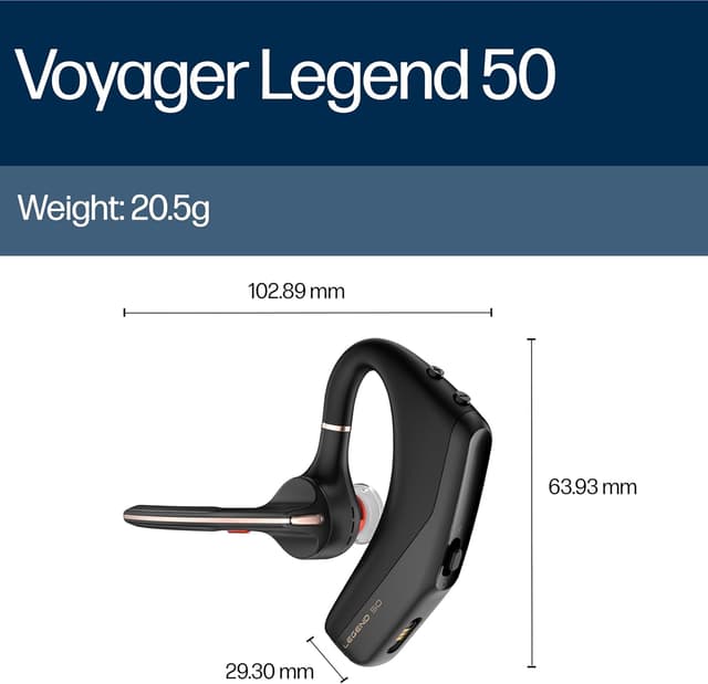 Thumbnail 6 de Poly Voyager Legend 50 UC Bluetooth headset with 4 mics