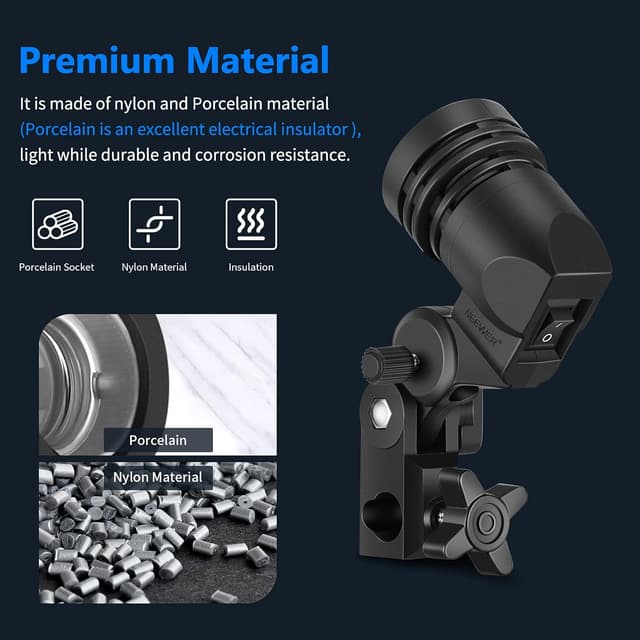 Thumbnail 4 de NEEWER E27 Lamp Holder 2-pack for Light Stands