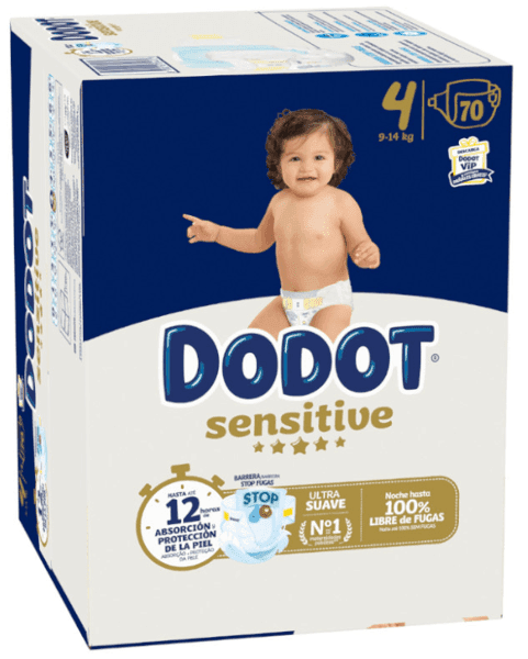 Detalle 2 de Dodot Pañales Sensitive T4 70 uds