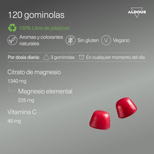 Thumbnail 2 de Aldous Citrato de Magnesio Gominolas 225 mg + Vitamina C 45 mg