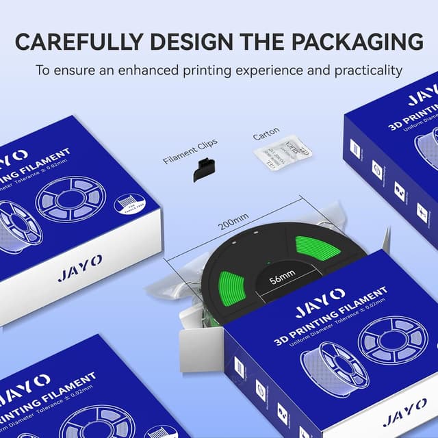 Thumbnail 6 de JAYO PLA 1.75mm 3D Printer Filament (4.4KG Black, 4x 1.1KG) Vacuum Packed