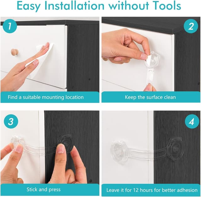 Thumbnail 4 de AiQInu Chiusura cassetti per bambini 12 pezzi 🚪