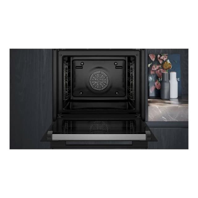 Detalle 2 de Siemens HR776G1B1 horno eléctrico 71 L negro inox con Vapor PulseSteam y autolimpieza pirolítica
