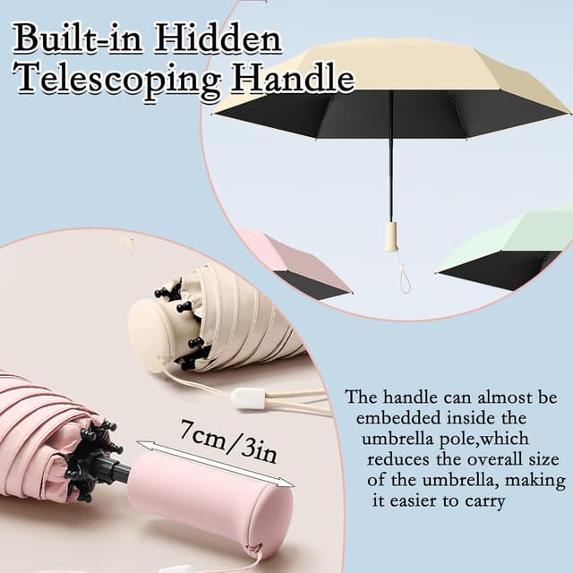 Detalle de Travebo Mini folding umbrella 17 cm