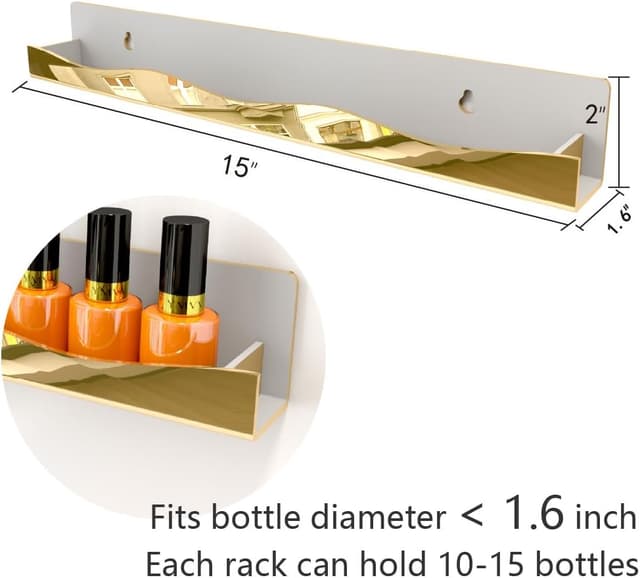 Detalle 2 de YMVV 15-Inch Nail Polish Organizer Rack for Vanity ๐