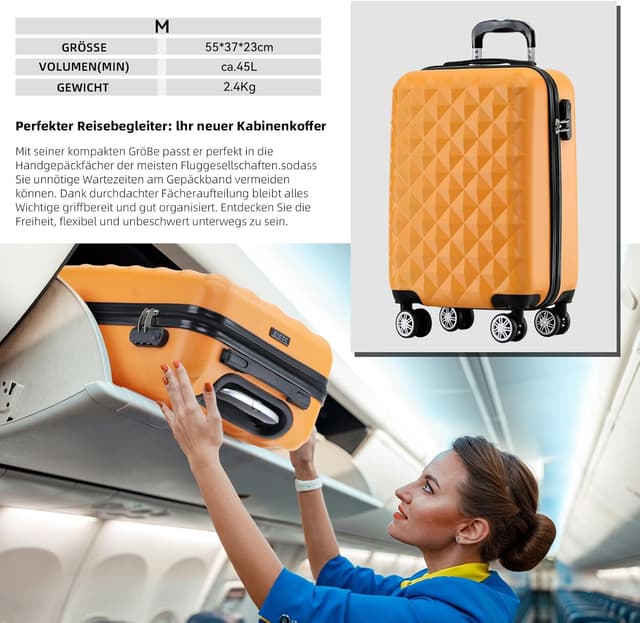 Detalle de BEIBYE 2066 Hartschalen-Koffer 15 Farben