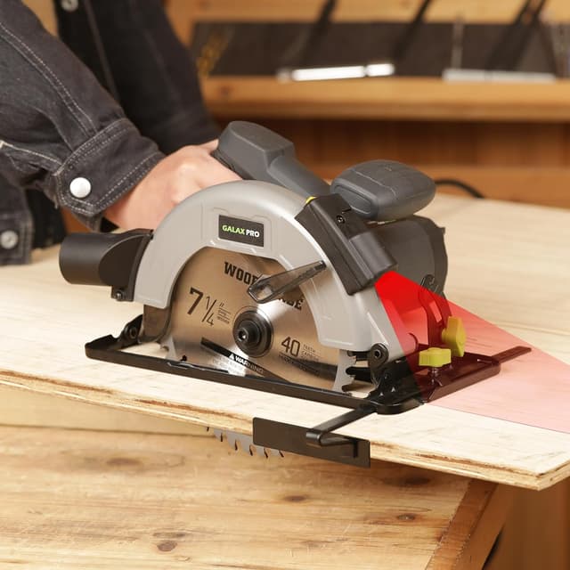 Thumbnail 6 de GALAX PRO 1400W Handkreissäge mit Laserführung, Schnitttiefe bis 62 mm & 2x 185 mm Sägeblätter