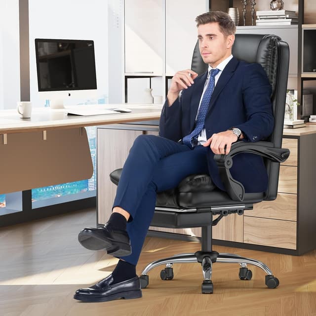 Thumbnail 1 de naspaluro Silla de Oficina con Reposapiés 200 kg