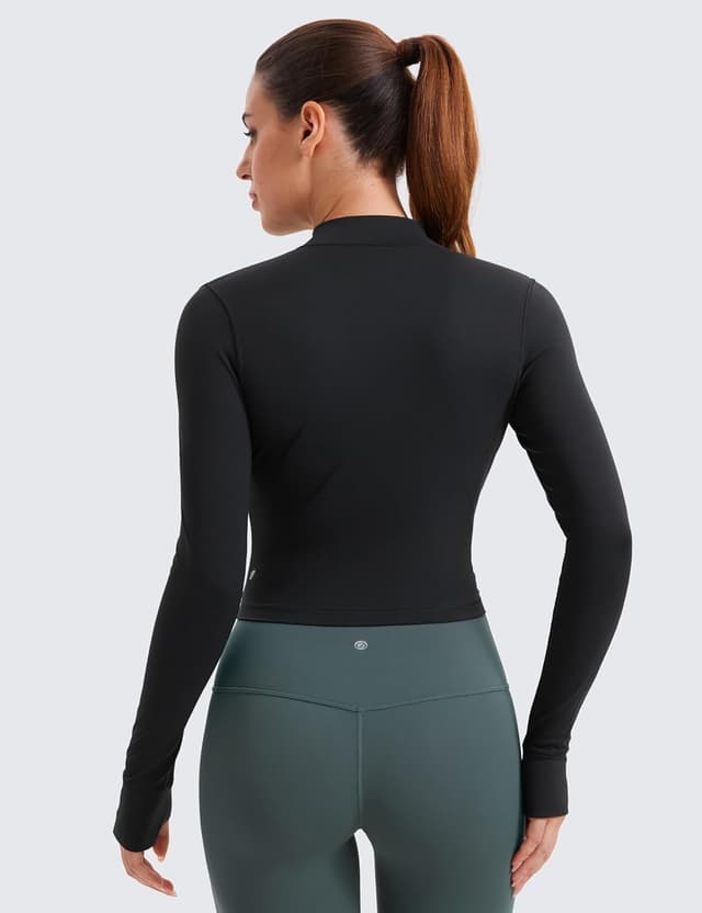 Detalle de CRZ YOGA vestes d’entraînement Butterluxe pour femmes à fermeture éclair intégrale