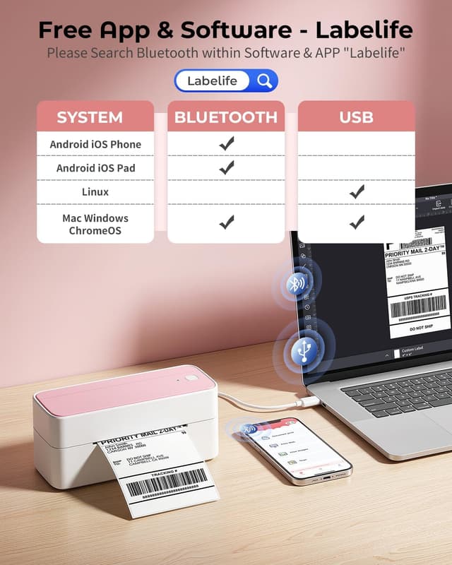 Thumbnail 1 de Phomemo 241BT 4x6 Bluetooth Label Printer