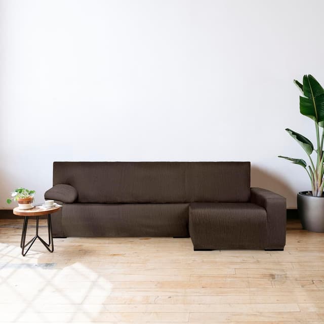 Detalle de Eysa Mini housse canapé L Extensible Marron